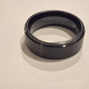 Black Size 10 Tungsten Carbide Ring